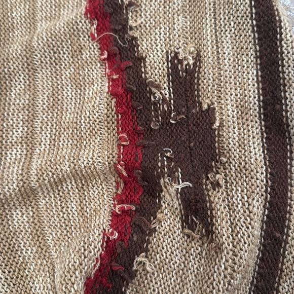 Ralph Lauren Ortega Southwestern Camel Muti Linen Blend Fringe Cardigan Size S/M - Picture 15 of 16